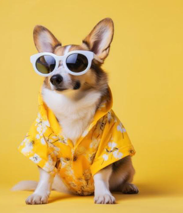 En hund i solglasögon