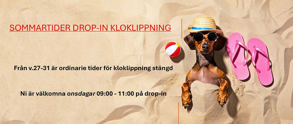 Sommartider 2026 - Dropin kloklippning